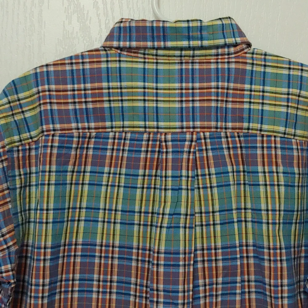 Ralph Lauren Short Sleeve Button Down Plaid shirt. Size Medium 12-14